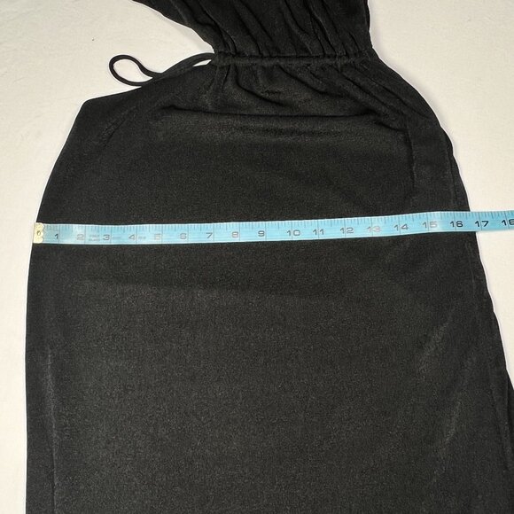 NWT Misha Adara Black Bodycon Midi Dress Stretch Strappy Cut-Outs Size 6 - Picture 11 of 16